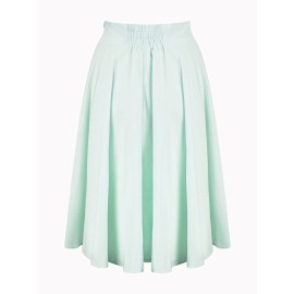 Record Your Inspired Fashion Women's Solid High Waist Trumpet Midi Skirt